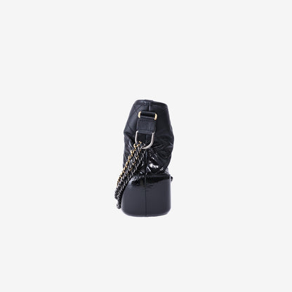 Chanel Gabrielle Medium Hobo Shoulder Bag in Lambskin/Patent Leather with Mixed Hardware
