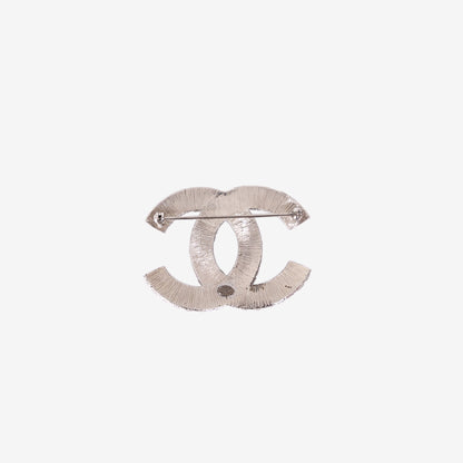 Chanel CC Brooch in Silver-Tone Metal