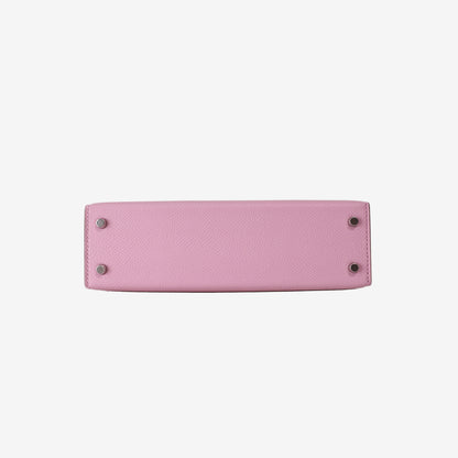 *HOT* Hermès Mini Kelly 20 in Mauve Sylvestre Epsom Leather with Palladium-Plated Hardware
