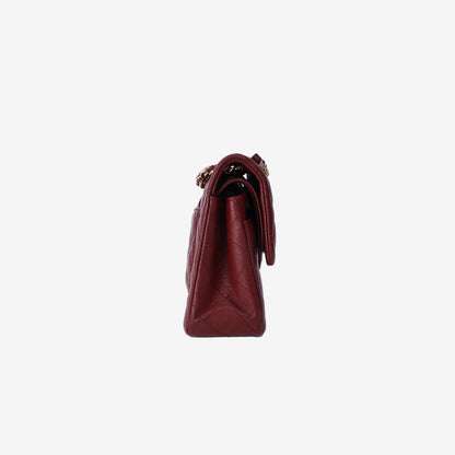 Chanel Classic Small Flap Bag in Red Caviar Leather with Gold Hardware