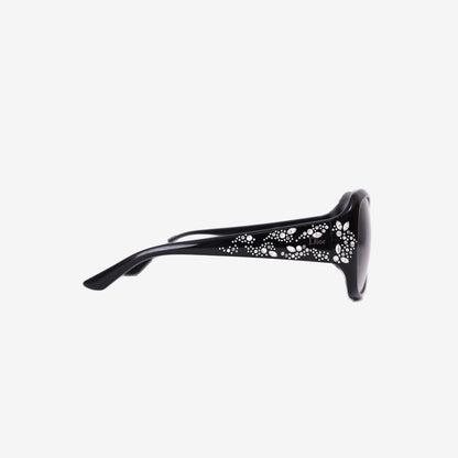 Dior Minuit Sunglasses in Black Acetate with Rhinestone Crystal Embellishments