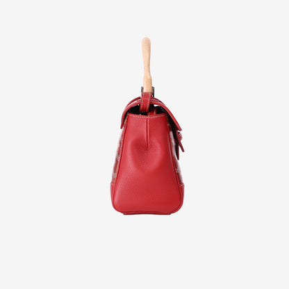 Goyard Saïgon Souple Mini Bag in Red Goyardine Canvas/Chevroches Calfskin with Palladium Hardware