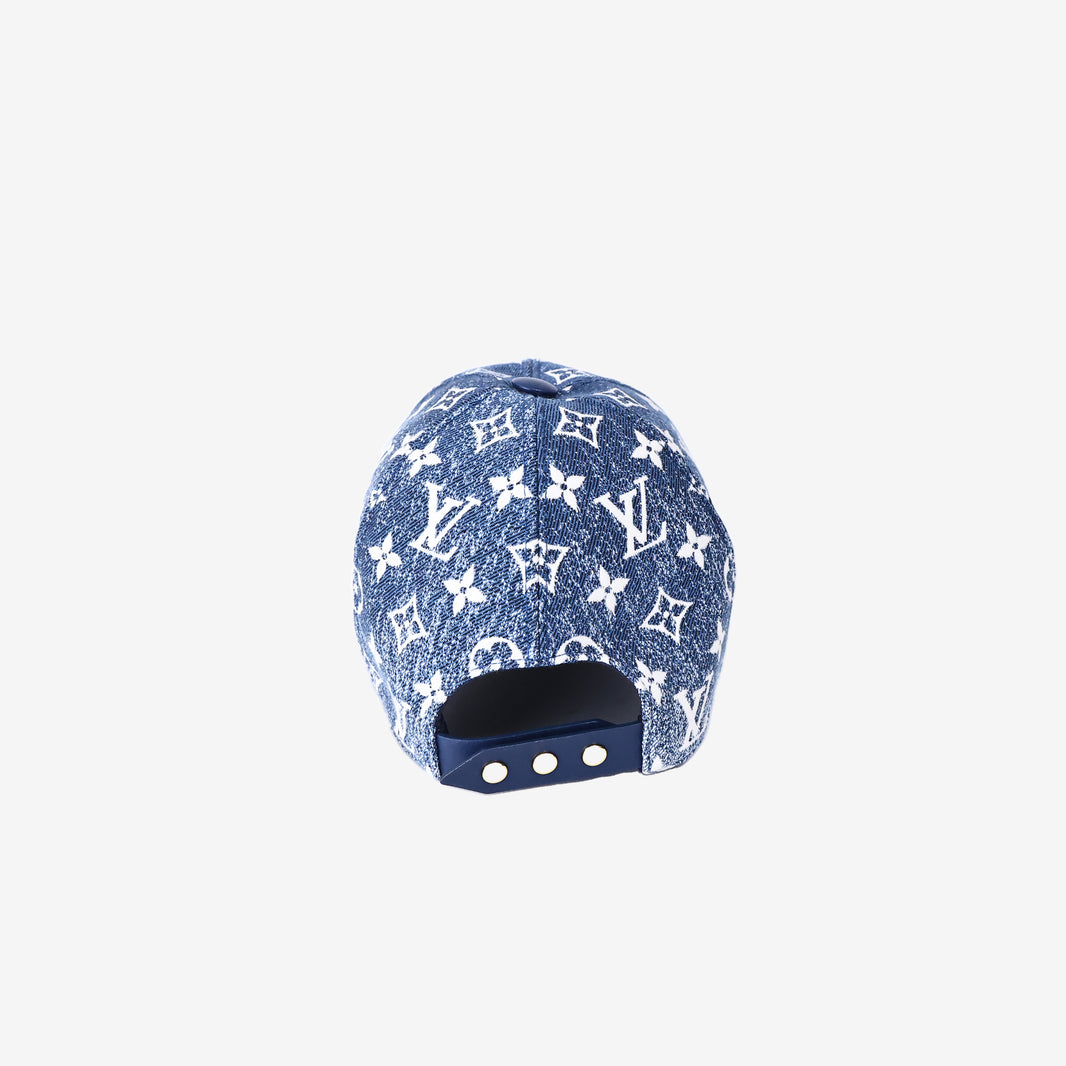 Louis Vuitton Monogram Jacquard Denim Cap in Blue Denim (Contact to Enquire)
