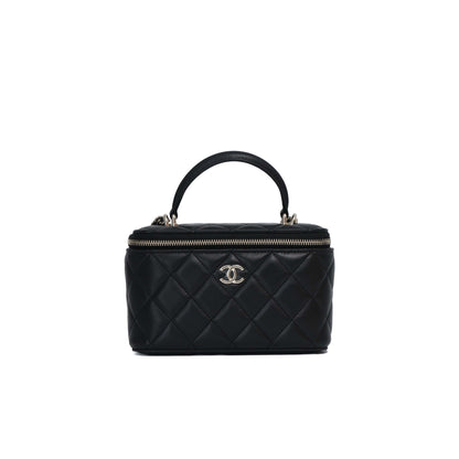 Chanel Small Top Handle Vanity Case With Chain in Black Lambskin with Gold Hardware (Contact to Enquire)