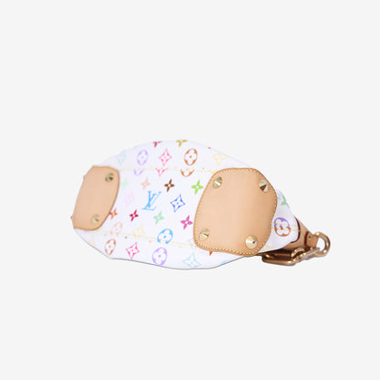 Louis Vuitton Judy Bag in White Monogram Canvas with Gold Hardware bottom side view