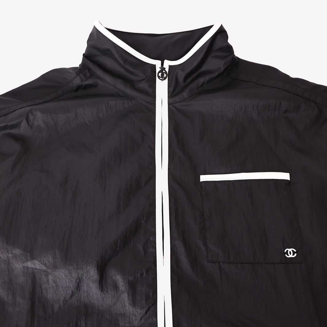 Chanel Coco Beach 2026 Black/White Athletic Jacket (Contact to Enquire)
