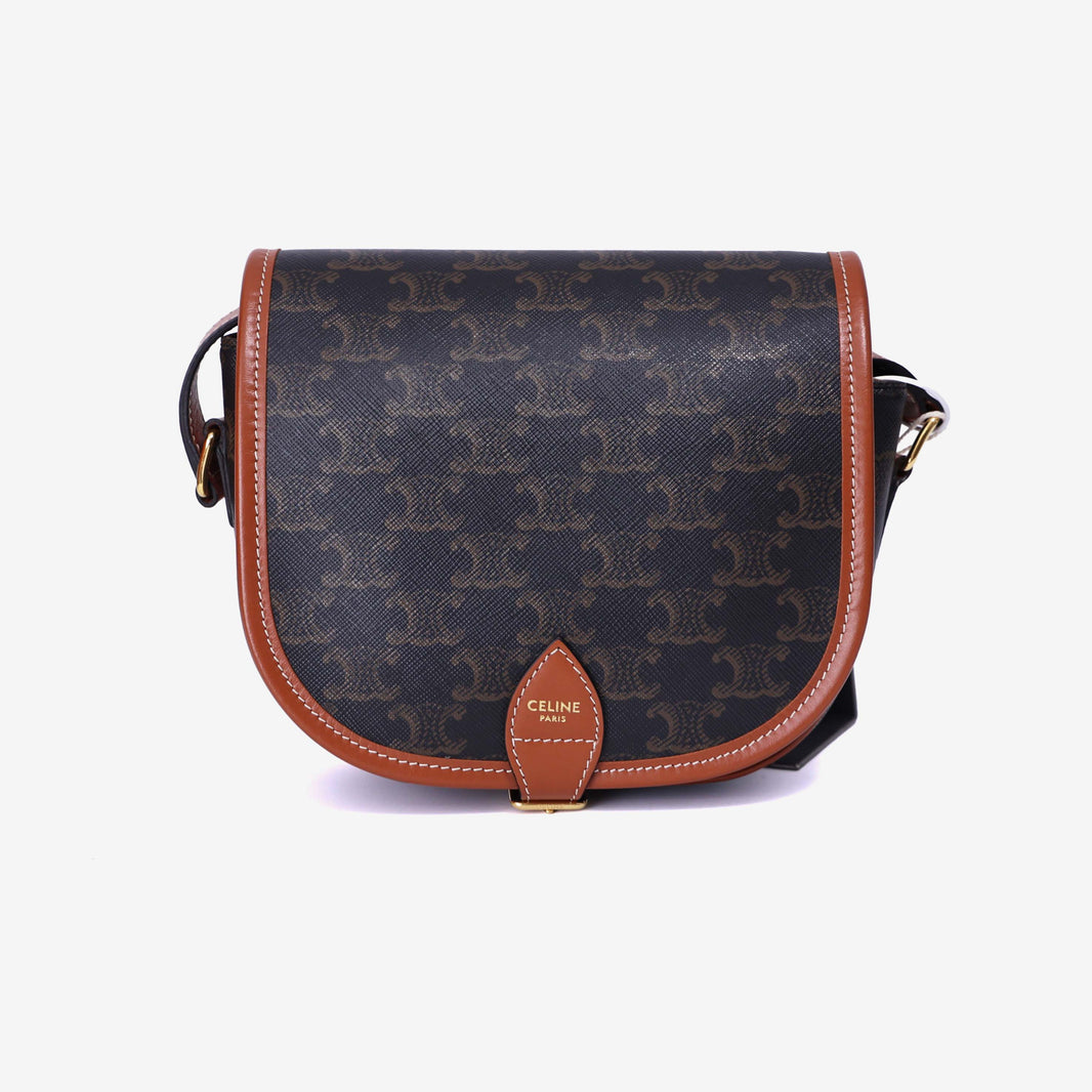Celine Medium Folco Bag Triomphe Canvas Calfskin (Contact to Enquire)