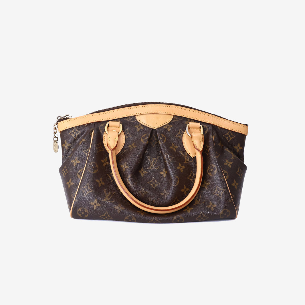 Louis Vuitton Tivoli PM Bag in Brown Monogram Coated Canvas/Cowhide Leather with Gold Hardware