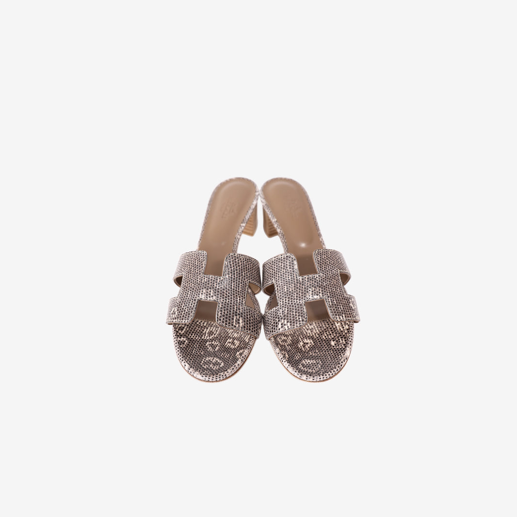 Hermès Oasis Sandals in Ombré Lizard Skin (Size 36)