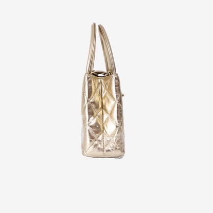 Chanel Kelly Nano Bag in Metallic Gold Lambskin with Gold Hardware