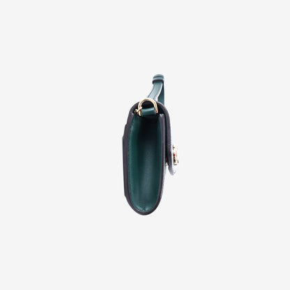 Gucci Zumi Mini Shoulder Bag in Green Calfskin Leather with Mixed Hardware
