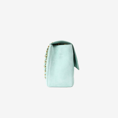 Chanel 26S Souplissimo Maxi Flap Bag in Green Suede Calfskin Leather with Gold Hardware (Contact to Enquire)