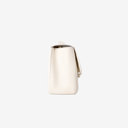 Chanel Maxi Flap Bag 32 in White Grained Calfskin Leather with Gold Hardware