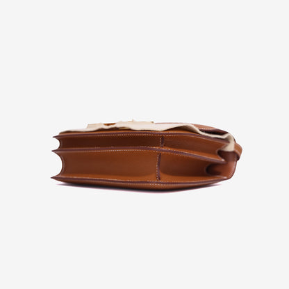 Hermès Constance 18 in Gold Epsom Leather with Gold Hardware bottom side view