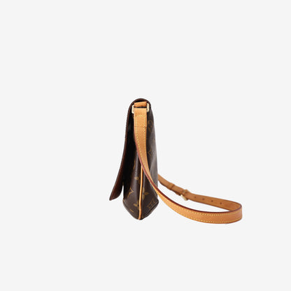 Louis Vuitton Monogram Musette Tango Short Strap Shoulder Bag in Brown with Gold Hardware