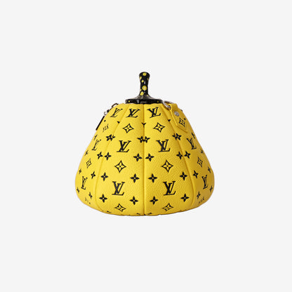 Louis Vuitton x Yayoi Kusama Limited Edition Pumpkin Bag in Yellow/Black Monogram Calfskin Leather with Silver Hardware