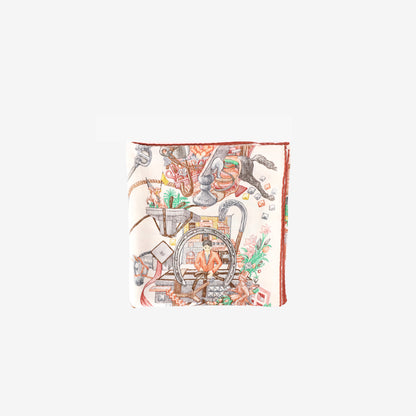 Hermès L’Enseigne du Sellier Silk Scarf in Cashmere and Silk