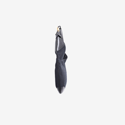 Gucci GG Canvas Hobo Bag in Black Canvas with Gold Hardware