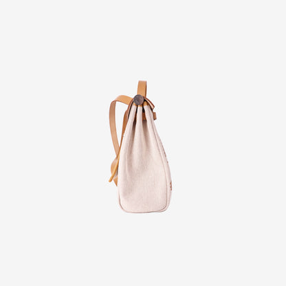 Hermès Herbag Zip PM 31 "Brides de Gala" in Natural Sable/Ecru Berline Hunter Leather/Toile H Canvas with Palladium Hardware