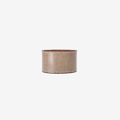 Hermès Lizard Skin Wrap Bracelet in Ficelle Lizard Leather with Palladium Hardware