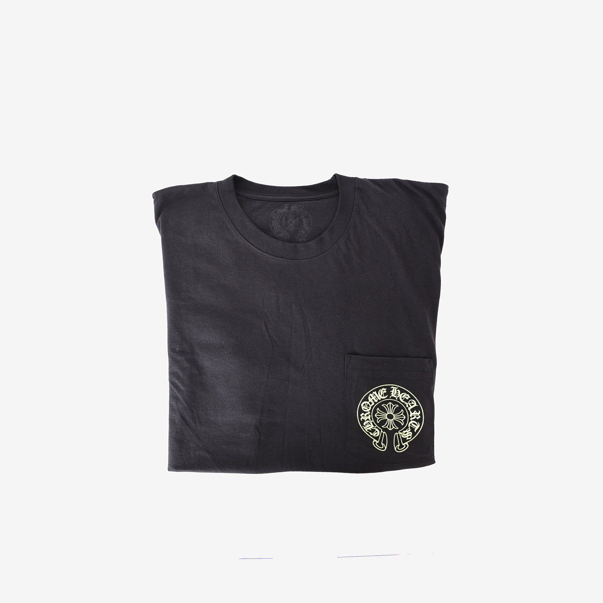 Chrome Hearts Glow in the Dark Pocket Tee in Black front view
