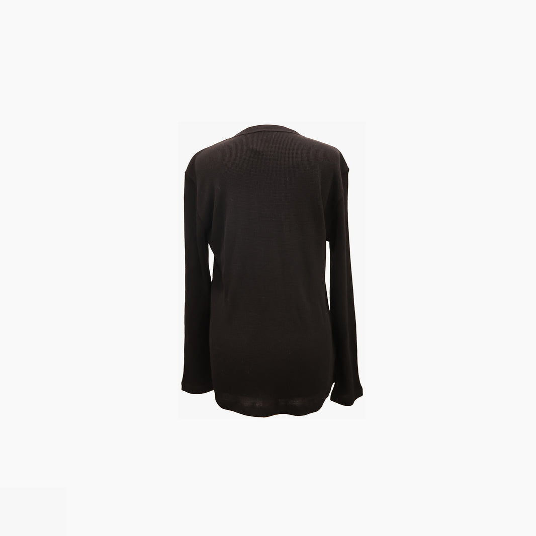 Chrome Hearts Thermal Long-Sleeve Top in Black Wool (Size M)