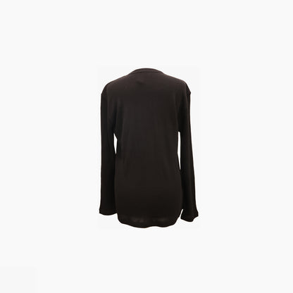 Chrome Hearts Thermal Long-Sleeve Top in Black Wool (Size M)