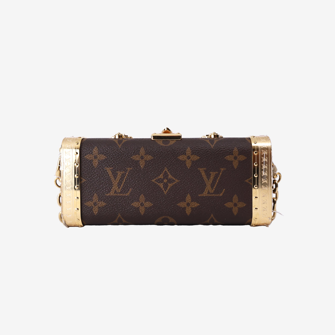 Louis Vuitton Vanity Case PM in Brown Monogram Coated Canvas with Gold Hardware