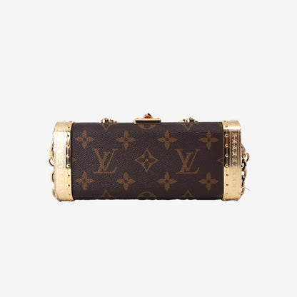 Louis Vuitton Vanity Case PM in Brown Monogram Coated Canvas with Gold Hardware