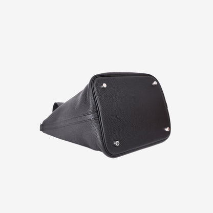 Hermès Picotin 22 in Noir Clemence Leather with Palladium Hardware