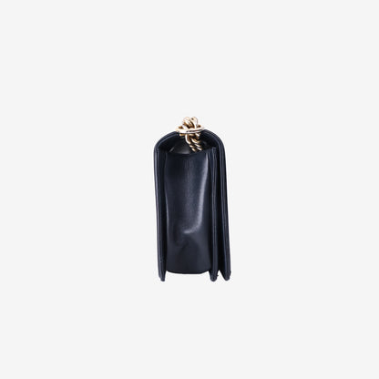 Chanel Boy Bag in Black Quilted Lambskin Leather with Gold Hardware