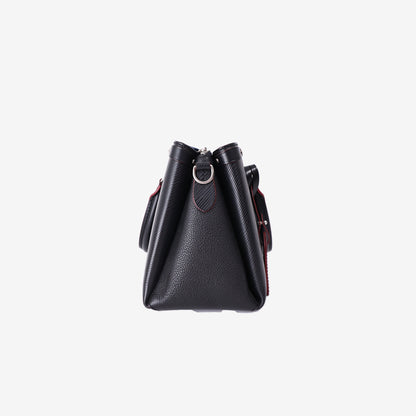 Louis Vuitton Soufflot BB Bag in Black Epi Leather with Silver Hardware