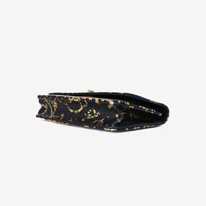 Chanel 2.55 Wallet on Chain in Black Calfskin Leather with Gold Hardware bottom side view