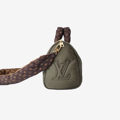 Louis Vuitton Pillow Speedy 25 Bag in Khaki Green Nylon with Gold Hardware