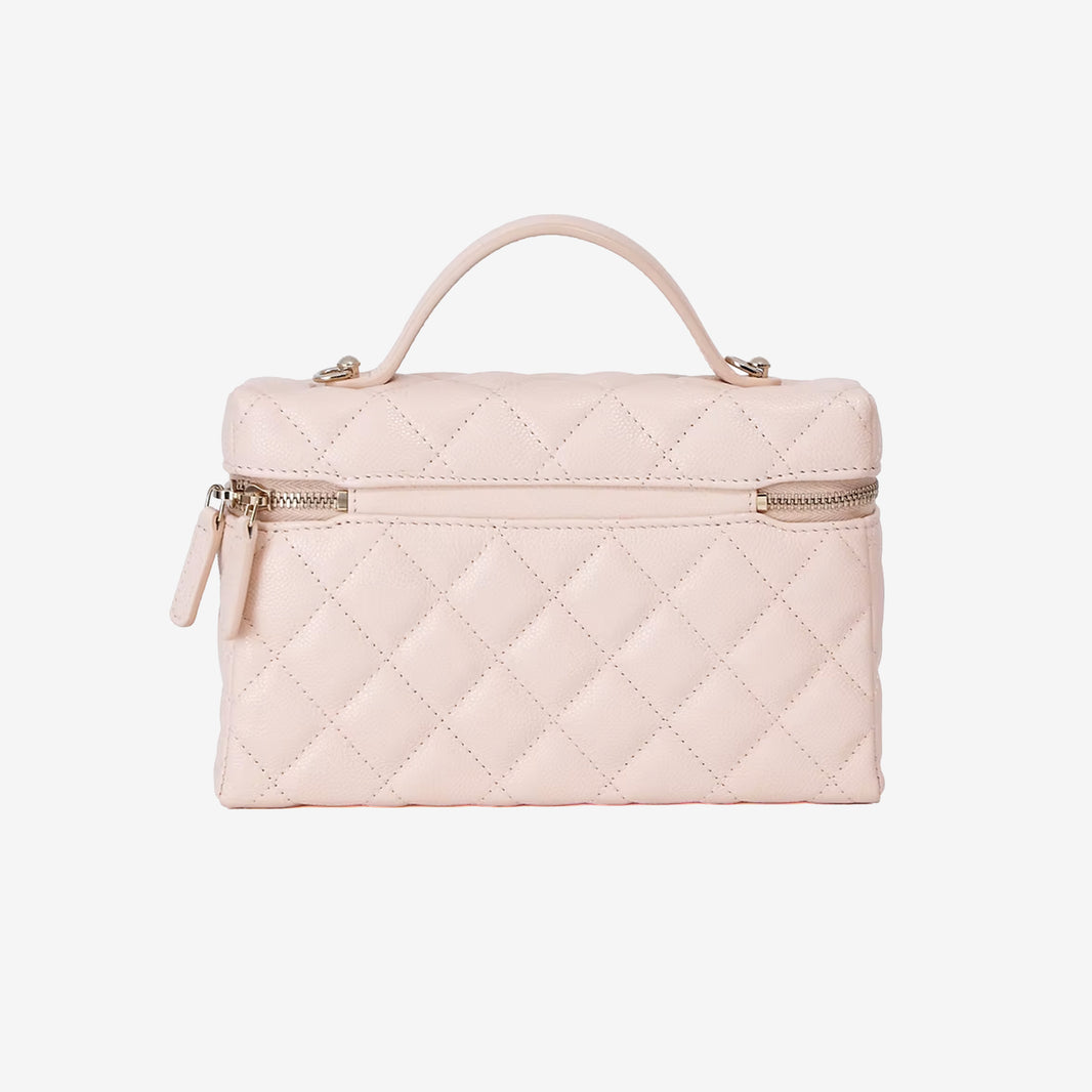 Chanel Classic Vanity with Chain in Light Pink Calfskin Leather with Gold Hardware (Contact to Enquire)