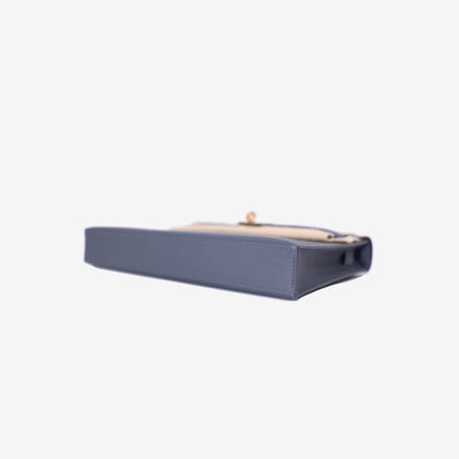 Hermès Kelly Elan in Etain Epsom Leather with Gold Hardware bottom side view