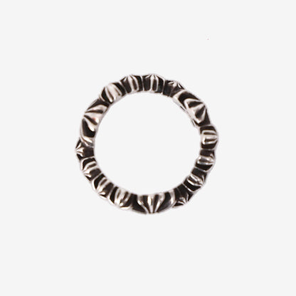 Chrome Hearts Tiny E CH Plus Band Ring in Sterling Silver detail view