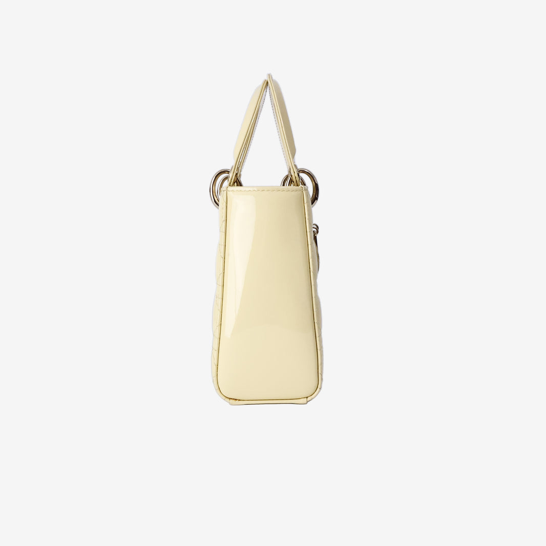 Dior Small Lady Dior Bag in Yellow Patent Leather with Gold Hardware (Contact to Enquire)