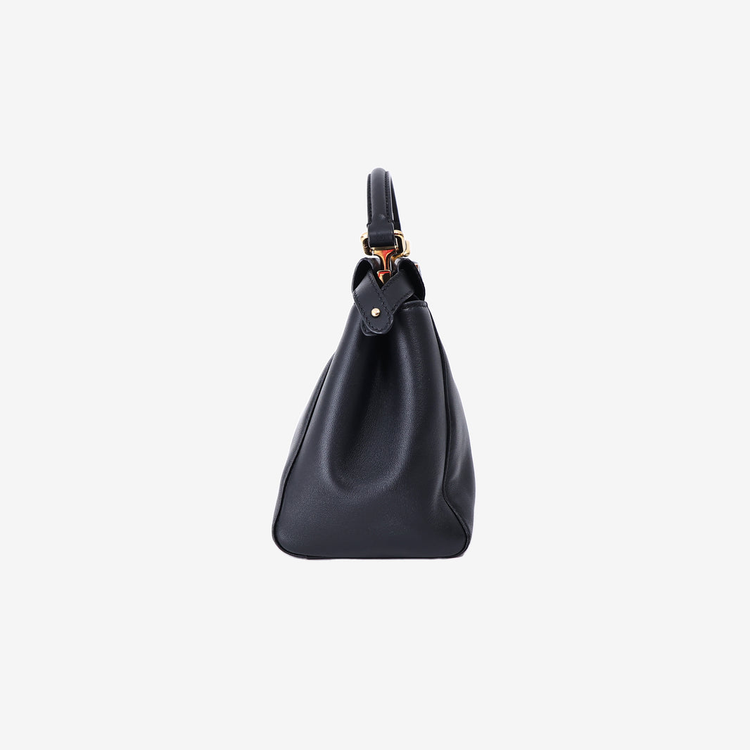 Fendi Peekaboo Mini Bag in Black Calfskin Leather with Gold Hardware (Contact to Enquire)