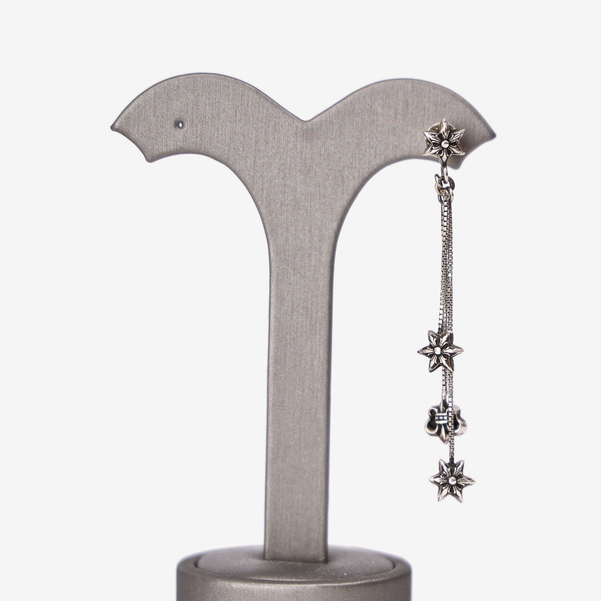 Chrome Hearts JOJO Star Dangle Earring in Sterling Silver detail view