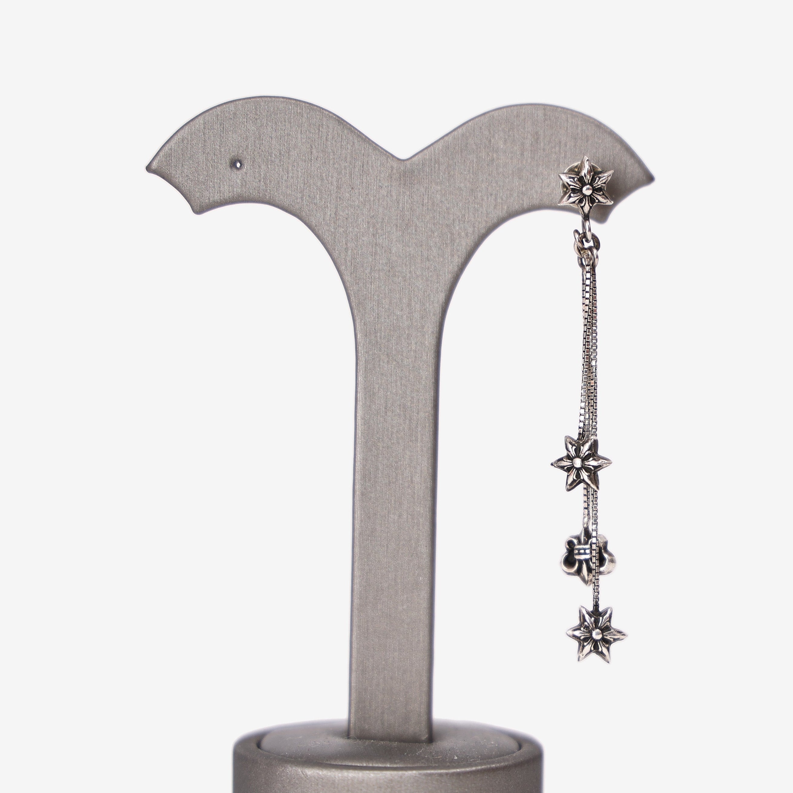 Chrome Hearts JOJO Star Dangle Earring in Sterling Silver detail view