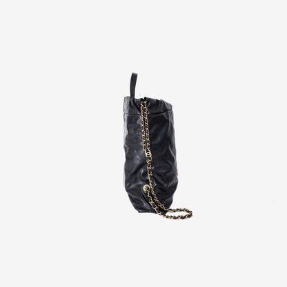 Chanel 22 Bag in Black Lambskin Leather with Gold Hardware