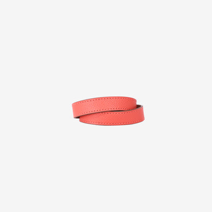 Hermès Kelly Double Tour Bracelet in Orange Field Epsom Leather with Palladium Hardware