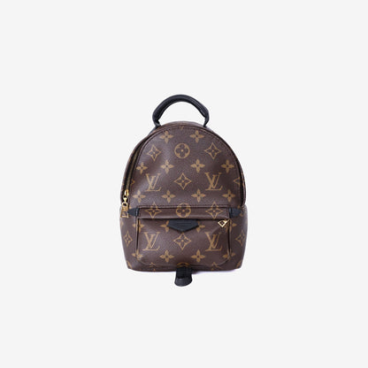 Louis Vuitton Palm Springs Mini Backpack in Brown Monogram Coated Canvas with Gold Hardware