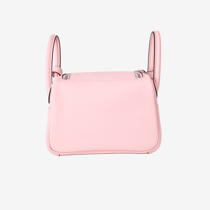 Hermès Mini Lindy in Rose Sakura Swift Calfskin with Palladium Hardware (Contact to Enquire)