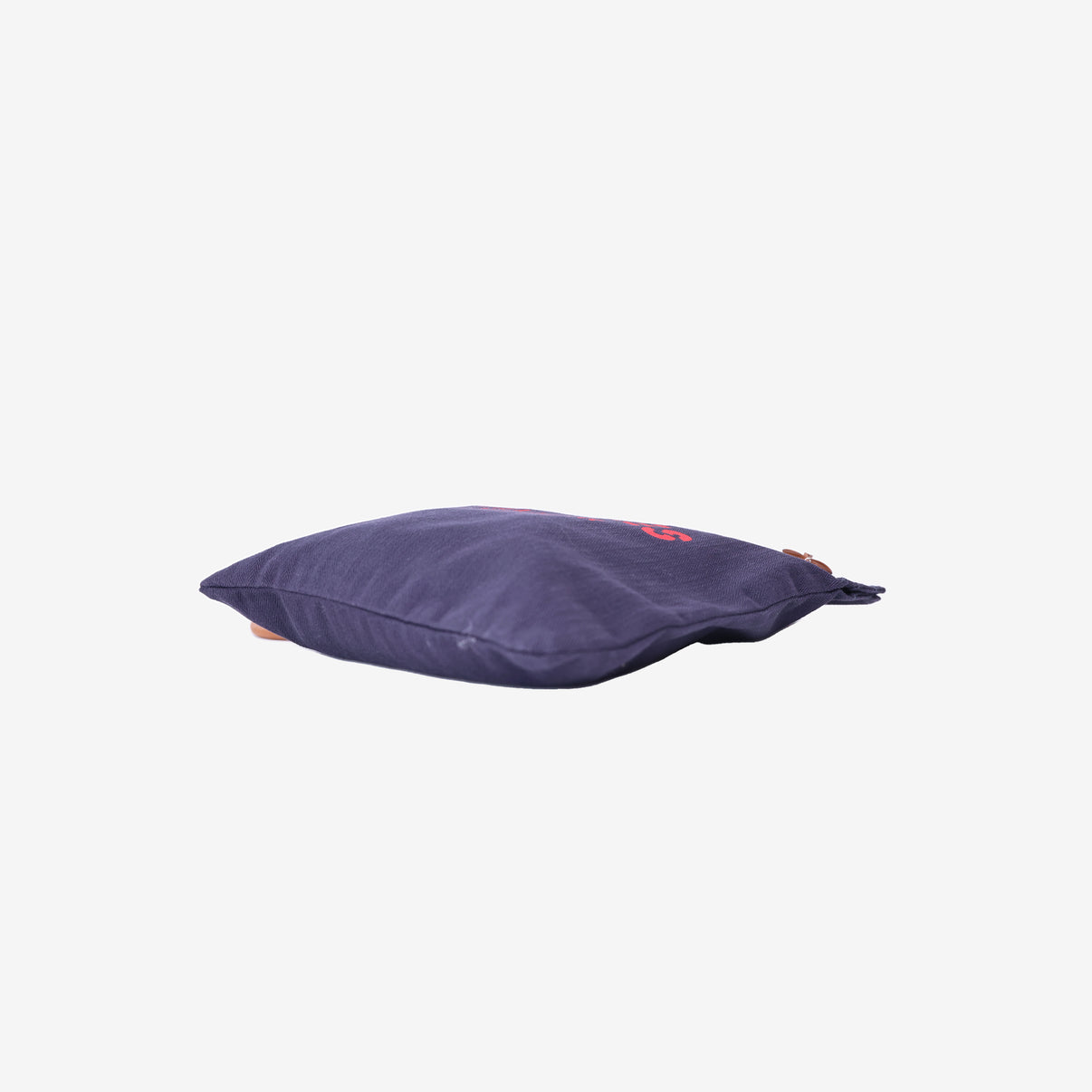 Hermès Alline Grooming Bag in Bleu Indigo/Gold Canvas Leather bottom side view