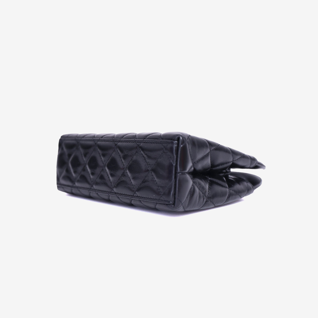 Chanel Kelly Nano Bag in Black Calfskin Leather with Gold Hardware bottom side view