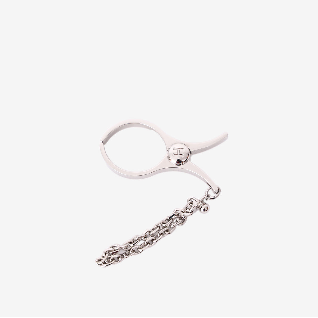 Hermès Filou Glove Clip in Silver Palladié Plated Metal
