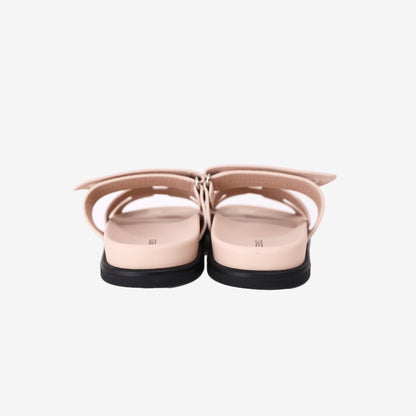 Hermès Chypre Sandals in Rose Porcelaine Suede (Size 38.5)