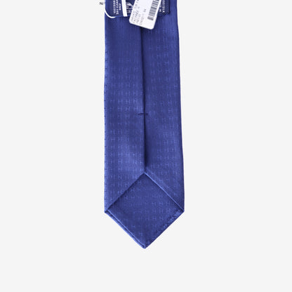 Hermès Façonnée H Tie in Indigo Silk back view